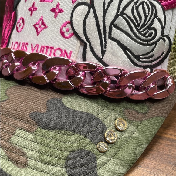 Camouflage and Pink Embellished Trucker Hat - Picture 5 of 7